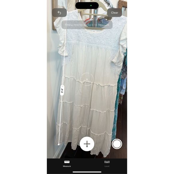 EUC J Marie white embroidered midi dress, $180 Large - Picture 5 of 7